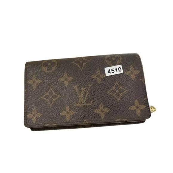 Louis Vuitton Monogram Leather Bifold Wallet Snap Closure Brown With Dust Bag - Picture 1 of 13